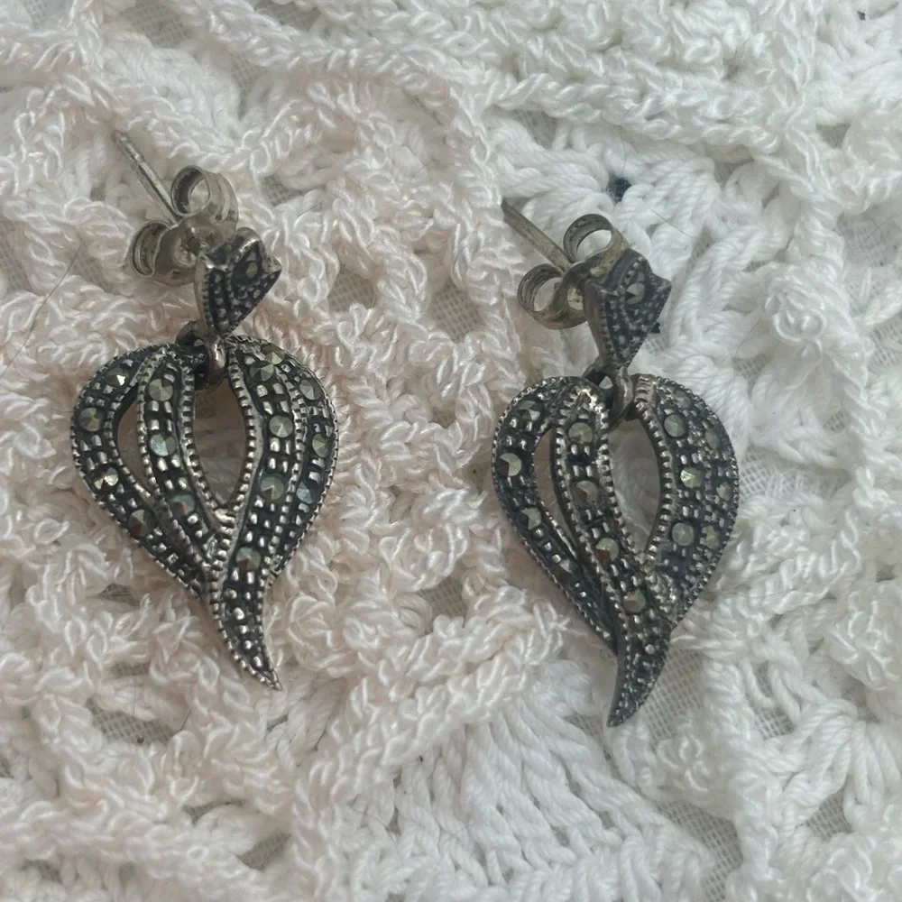 Vintage 925 silver marked TH 60 earrings